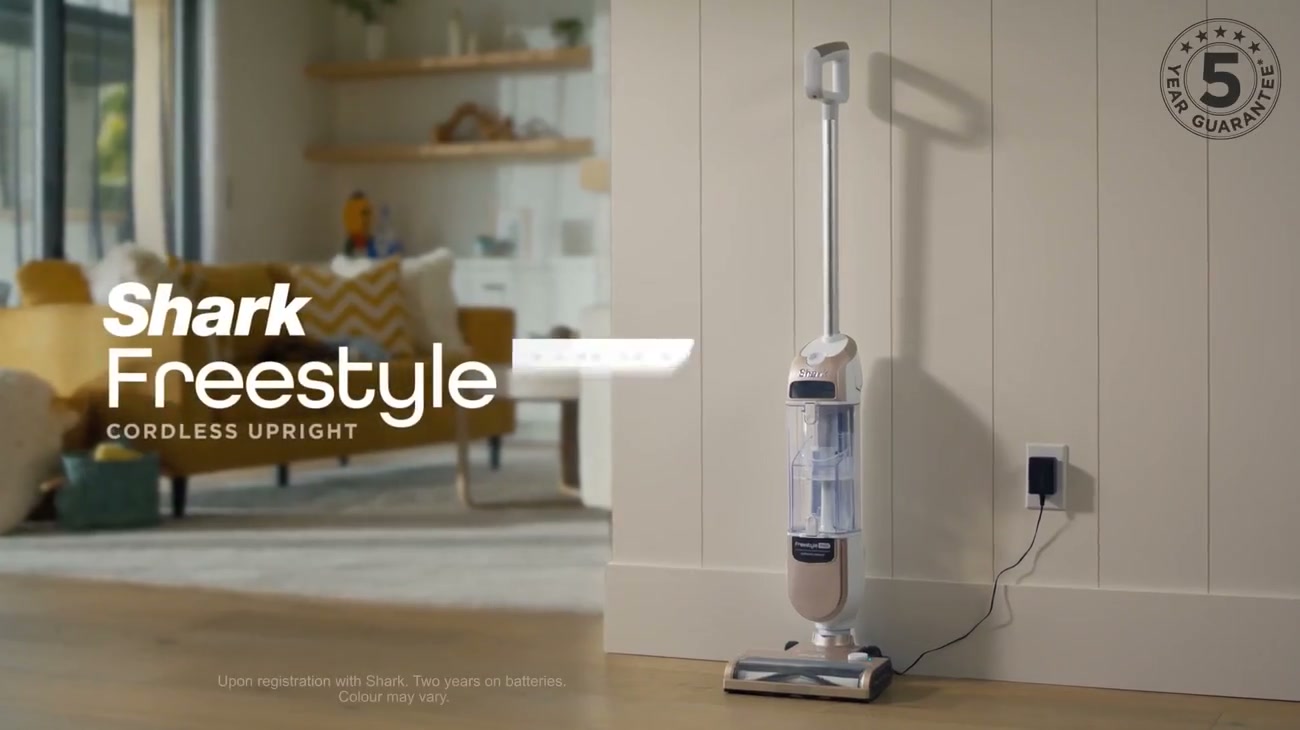 Shark FreeStyle Pro Cordless Upright Vacuum SV2000UK — in use at home